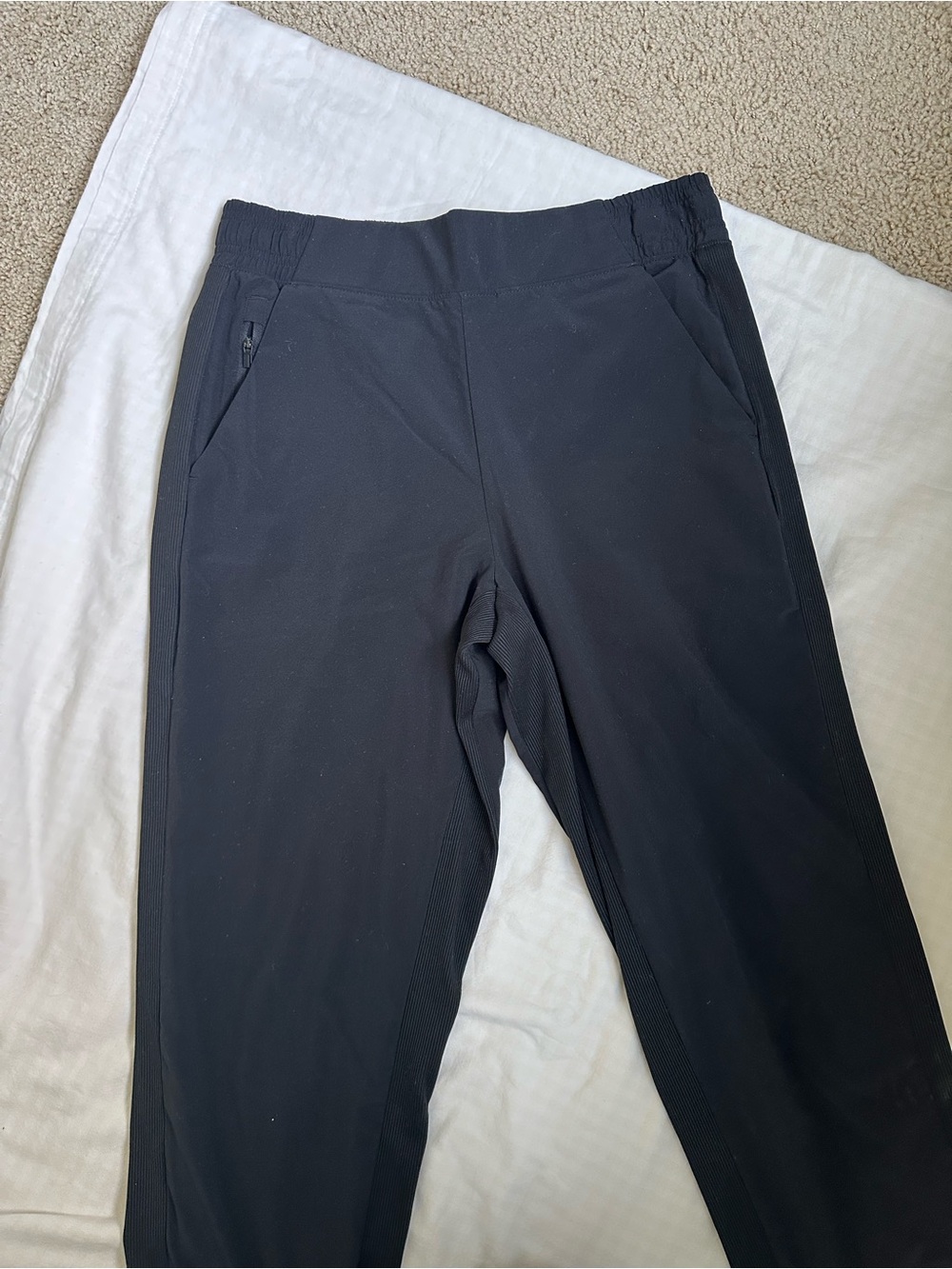 Athleta Women's Jersey Lined Black Athletic Pants